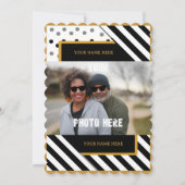 Personalisierte Einladung von Confetti Stripe Hoch (Rückseite)