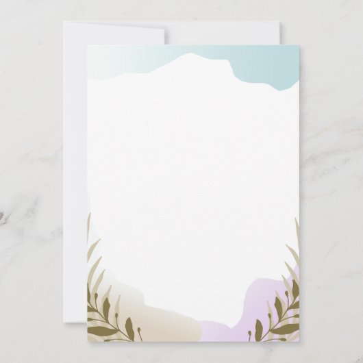 Personalisierte Einladung von Simple Boho (Rückseite)