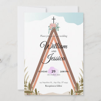 Personalisierte Einladung von Simple Boho