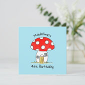 Personalisierte Einladung von Toadstool Kindern (Stehend Vorderseite)