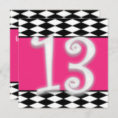 Personalisierte Einladung zum 13. Geburtstag (Vorne/Hinten)