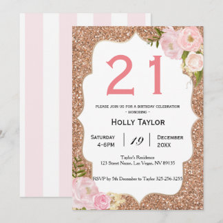 Personalisierte Einladung zum 21. Geburtstag