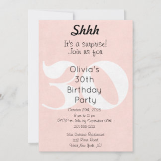 Personalisierte Einladung zum 30. Geburtstag