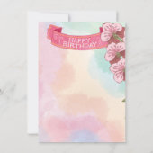 Personalisierte Einladung zum ersten Geburtstag (Rückseite)