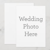 Personalisierte Einladung zum Hochzeitsbild (Vorne/Hinten)
