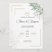 Personalisierte Einladung zum Hochzeitsfeiern mit (Vorne/Hinten)