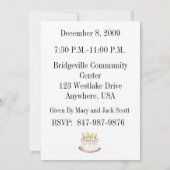 Personalisierte Einladung zur 80. Geburtstagsparte (Rückseite)