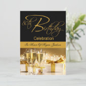 Personalisierte Einladung zur 80. Geburtstagsparte (Stehend Vorderseite)