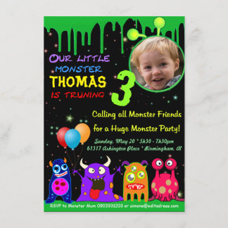 Personalisierte Einladung zur Geburtstagspartei Fo