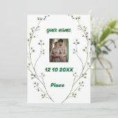 Personalisierte Einladung zur Hochzeit (Stehend Vorderseite)