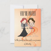 Personalisierte Einladung zur Hochzeit (Vorderseite)