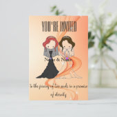 Personalisierte Einladung zur Hochzeit (Stehend Vorderseite)