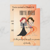 Personalisierte Einladung zur Hochzeit (Vorne/Hinten)