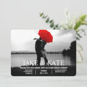 Personalisierte Einladung zur Hochzeitsfotokarte (Stehend Vorderseite)