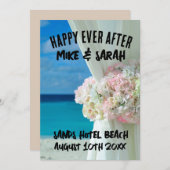 PERSONALISIERTE EINLADUNGEN AM STRAND (Vorne/Hinten)