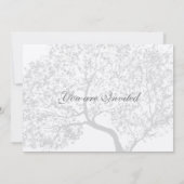 Personalisierte Einladungen für Graubaumhochzeiten (Rückseite)