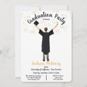 Personalisierte Einladungen für männliche Graduati (Vorderseite)