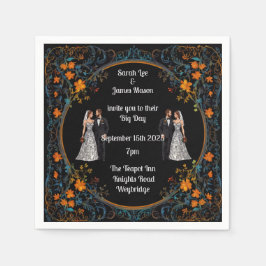 Personalisierte Einladungen zu Hochzeiten und Einl Serviette