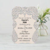 personalisierte Einladungen zum 16. Geburtstag (Stehend Vorderseite)