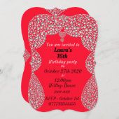 personalisierte Einladungen zum 16. Geburtstag (Vorne/Hinten)