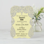 personalisierte Einladungen zum 16. Geburtstag (Stehend Vorderseite)