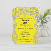 personalisierte Einladungen zum 16. Geburtstag (Stehend Vorderseite)