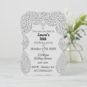 personalisierte Einladungen zum 16. Geburtstag (Stehend Vorderseite)
