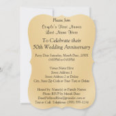 Personalisierte Einladungen zum 50. Hochzeitstag (Rückseite)