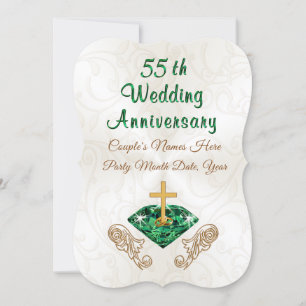 Personalisierte Einladungen zum 55. Hochzeitstag