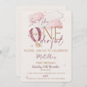 Personalisierte Einladungen zum ersten Geburtstag (Vorne/Hinten)