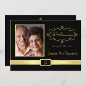 Personalisierte Einladungen zum Foto zum 50. Jahre (Vorne/Hinten)