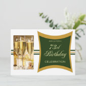 Personalisierte Einladungen zur 73. Geburtstagspar (Stehend Vorderseite)