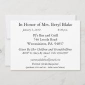 Personalisierte Einladungen zur 73. Geburtstagspar (Rückseite)