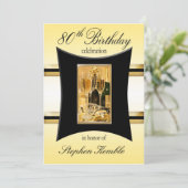 Personalisierte Einladungen zur 80. Geburtstagspar (Stehend Vorderseite)