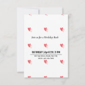 Personalisierte Einladungskarte für das zweite Jah (Rückseite)