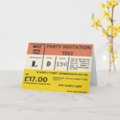 Personalisierte Einladungskarte für Rugby Ticket D (Gelbe Blume)