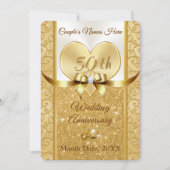 Personalisierte Einladungskarte zum Goldenen Jubil Einladung (Vorderseite)