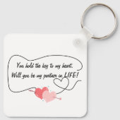 Personalisierte einmalige Valentinstag-Geschenk Schlüsselanhänger (Rückseite)