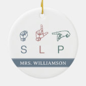 Personalisierte Einschätzung des SLP-SprachPatholo Keramik Ornament (Hinten)