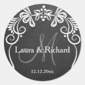 Personalisierte Einsteckkarte Runder Aufkleber (Vorderseite)