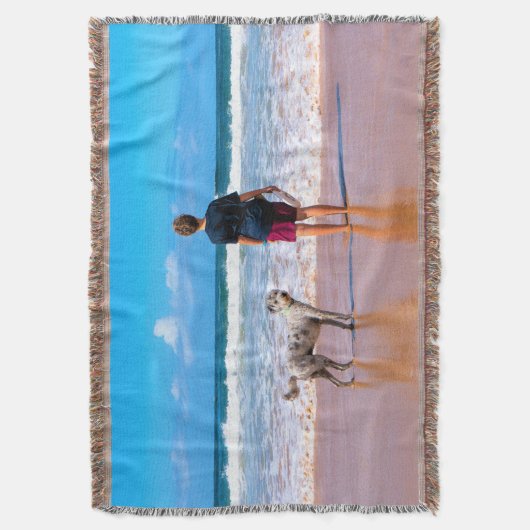 Personalisierte Einstellung der Dotter-Foto-Fußlei Decke (Vorderseite Vertikal)