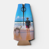 Personalisierte Einstellung Ihrer Haustiere Foto F Flaschenkühler (Rückseite)