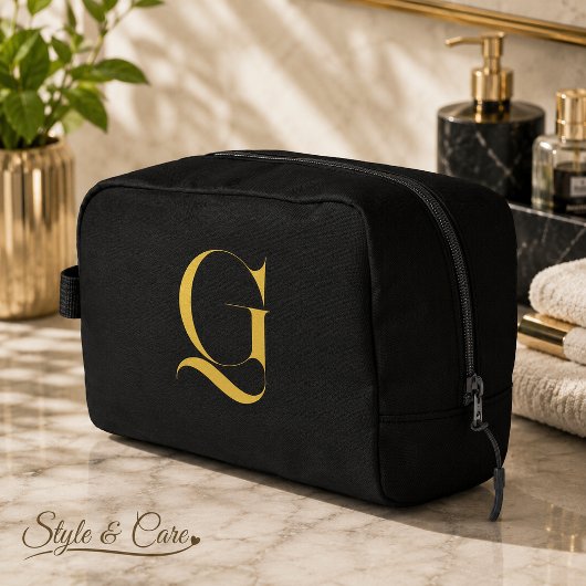 Personalisierte Einzel-Custom-Monogramm-Massiv-Sch Waschbeutel
