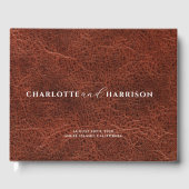 Personalisierte Einzel-Imitat-Leder Gästebuch (Vorderseite)