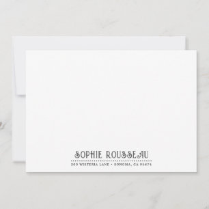 Personalisierte einzigartige dekorative Typografie Mitteilungskarte