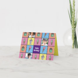 Personalisierte Eiscreme-Foto Geburtstagskarte Karte