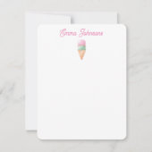 Personalisierte Eiscreme-Karte Mitteilungskarte (Vorderseite)