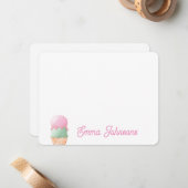 Personalisierte Eiscreme-Karte Mitteilungskarte (Vorderseite/Rückseite Beispiel)