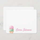 Personalisierte Eiscreme-Karte Mitteilungskarte (Vorne/Hinten)
