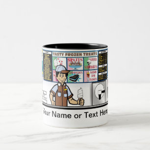 Personalisierte Eiscreme-Lagerung - männlicher Car Zweifarbige Tasse